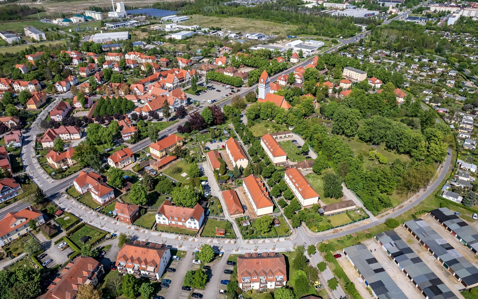 Aerial view of Gartenstadt Marga, Foto: Szymon Nitka, Lizenz: Znajkraj