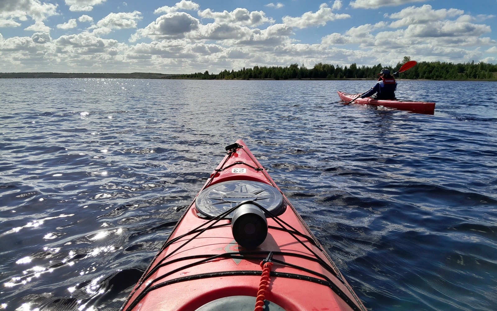 Kajak-Fahrt auf dem Bergheider See, Foto: Christoph Büttner, Lizenz: Christoph Büttner